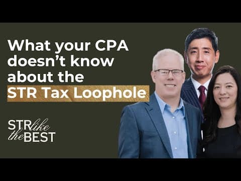 What Your CPA Gets Wrong About The STR Tax Loophole | Amanda Han & Matt MacFarland from Keystone CPA