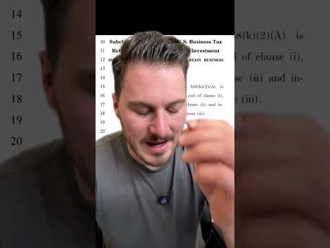 I know there are a lot of issues with this bill, but I’m only talking about bonus depreciation