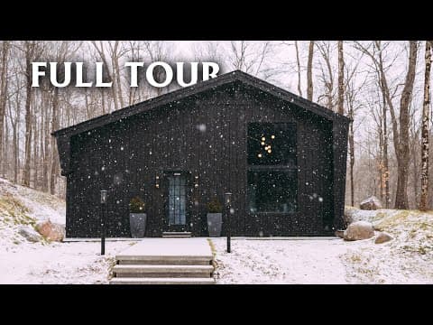 Modern Cabin w/Indoor 18ft Waterfall + Daily Massage!  // NY Airbnb Tour!