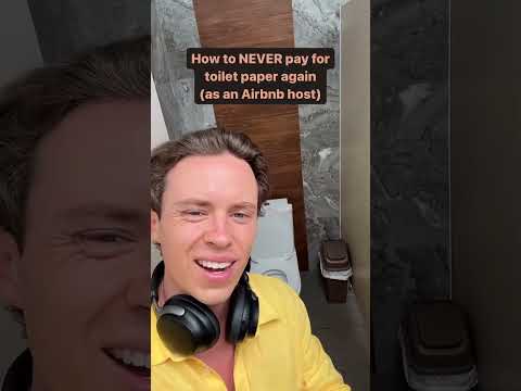 How to never pay for toilet paper again #airbnb ￼