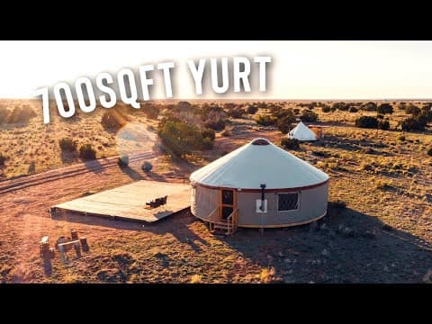 *off grid* 700SQFT MONGOLIAN YURT! | Full Airbnb Mahal Yurt Tour!