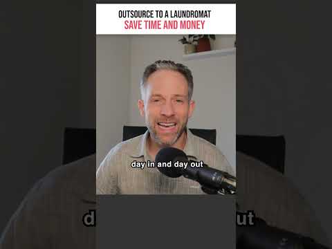 Outsource to a laundromat! Save time and money #shorts #laundry #airbnbhostingtips #shorttermrentals