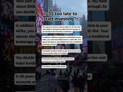 is it too late to start investing if you're aged 35+? #investing #personalfinance #stockmarket