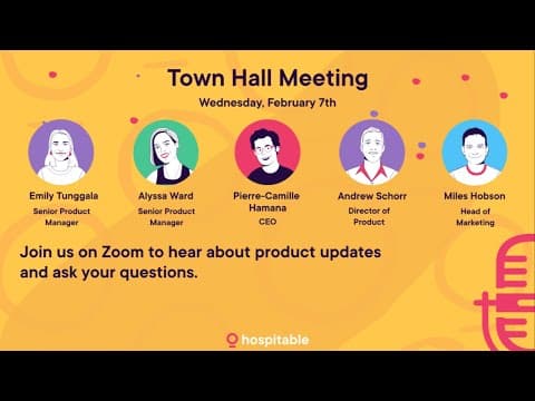 Hospitable Town Hall, February 7th, 2024