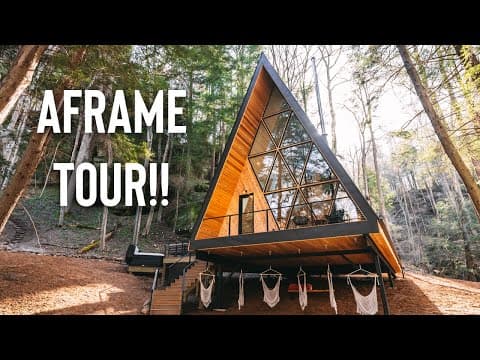 3 Story A-frame w/ Waterfall! | Dunlap Hollow A-frame Tour!!