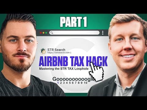 INTRO: STR Tax Loophole Crash Course: Part 1