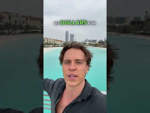 Here is one of the largest man-made lagoons in the world - The District One Crystal Lagoon in Dubai