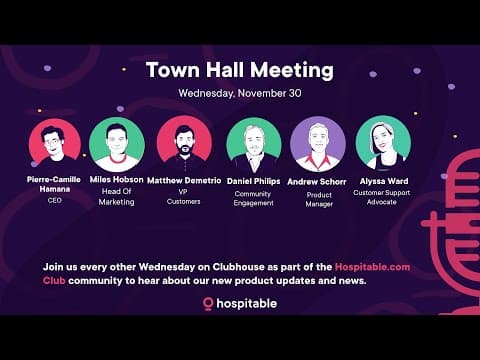 Hospitable Town Hall, November 30th