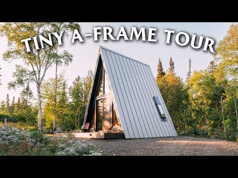 Tiny House A-frame w/ Loft Net! - Lake Superior Cabin Tour!