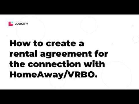 CONNECTIVITY GUIDE - Create a rental agreement for the connection with VRBO
