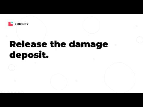 BOOKING & PAYMENT - Release the damage deposit