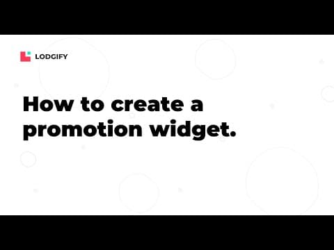 RENTAL SETUP - How to create a promotion widget