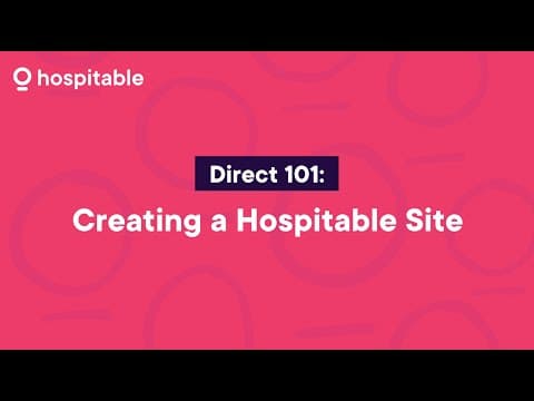 Hospitable Direct 101: Creating a Hospitable Site