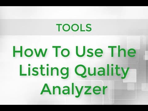Tools - Listing Quality Analyzer