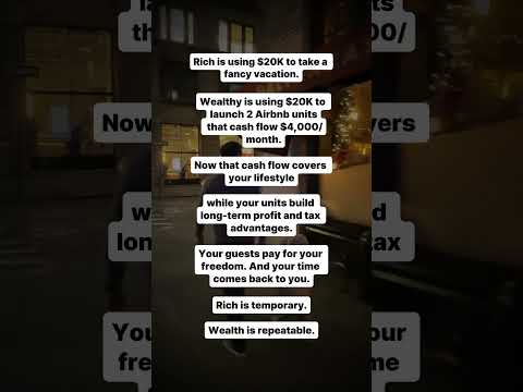 Rich Buys Vacations. Wealthy Buys Freedom.