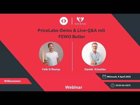 PriceLabs-Demo & Live-Q&A mit FEWO Butler (@fewobutler)