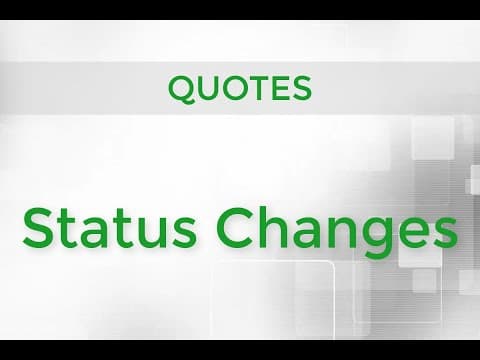 Quotes - Status Changes