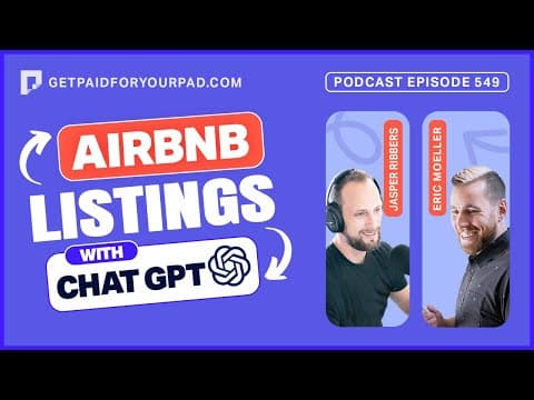 Optimize your Airbnb listings with Chat GPT (Ep549)