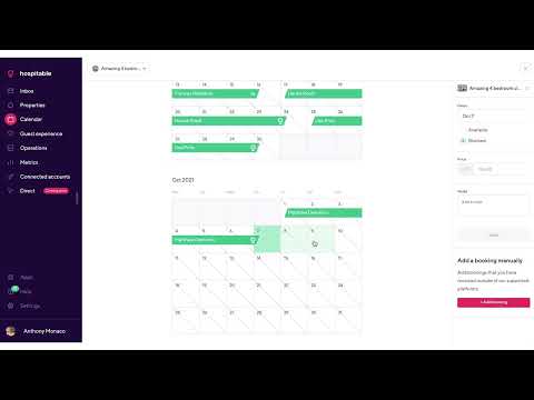 Hospitable training: Getting Started with the Calendar