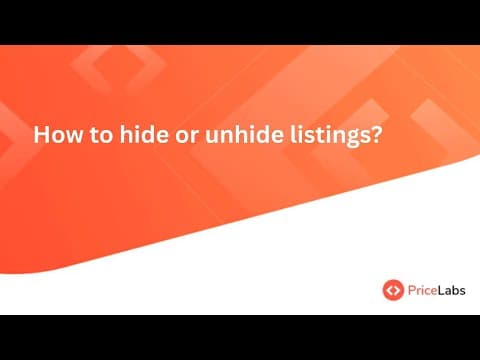 How to hide or unhide listings?