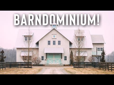 HUGE Barndominum Airbnb Full Tour on 80 Acres! | Modern Barn