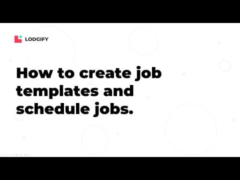Property Management - How to create job templates and scheduled jobs