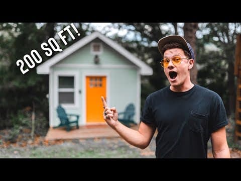 MINIMALIST LIVING 200 SQ FT TINY HOUSE! | FULL AIRBNB TOUR!