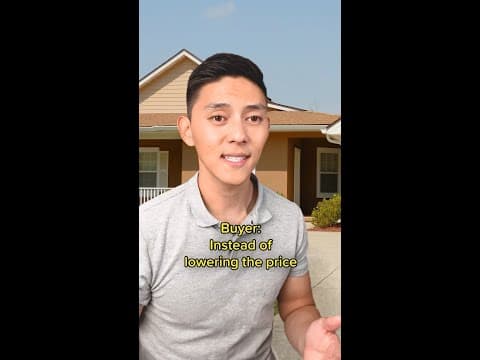 🙅🏻‍♂️Never lower the asking price! #moneyhacks #realestate #sellerscredit #creativefinancing #loan