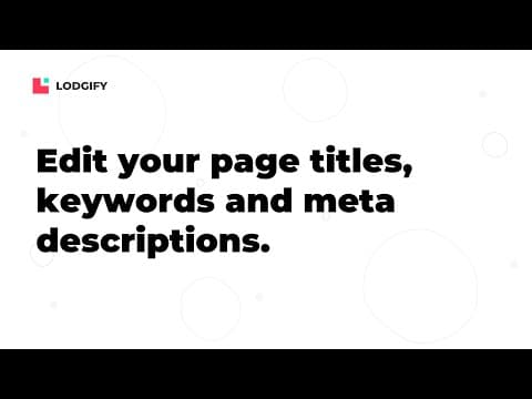 SEO - Page title, keywords and meta description
