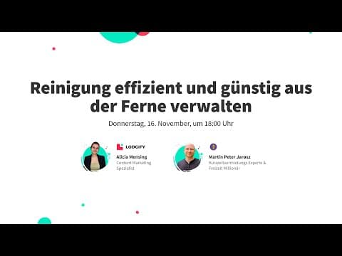 Reinigung effizient und günstig aus der Ferne verwalten - Lodgify Webinar mit Martin der Peter