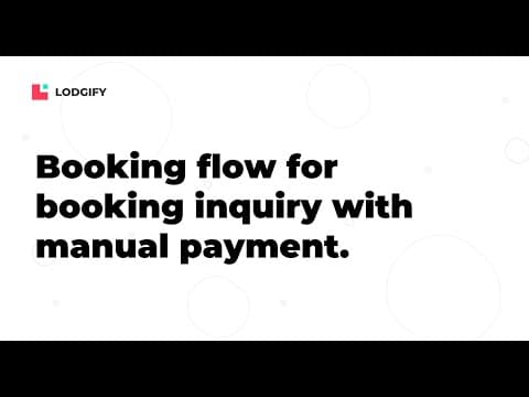 BOOKING & PAYMENT - Booking flow for booking inquiry and manual payment