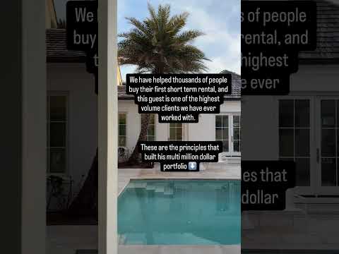 principles that shaped his multi million dollar STR portfolio.