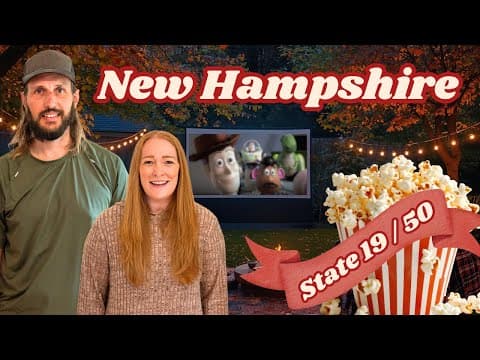 This New Hampshire Airbnb Has an Outdoor Movie Theater // 50 State Travel Vlog