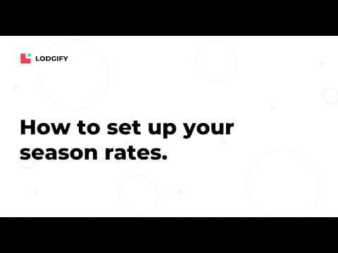 RENTAL SETUP - Set up your season rates
