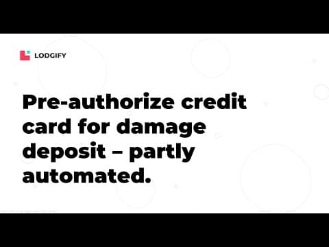 BOOKING & PAYMENT - Pre-authorize credit card for damage deposit - partly automated