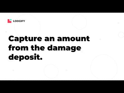 BOOKING & PAYMENT - Capture an amount of the damage deposit