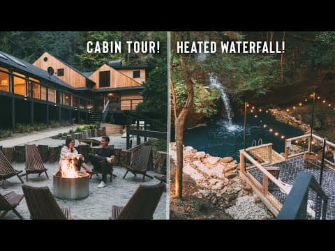 Epic Cabin w/ Natural Waterfall Swimming Hole that sleeps 18 | Touring The Cliffs at Hocking Hills