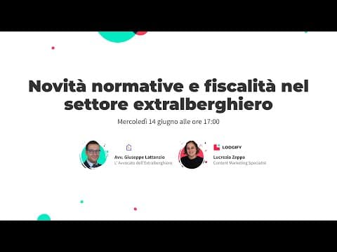 Parliamo di novità normative e fiscalità nel settore extralberghiero