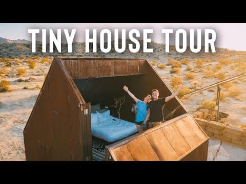 TINY HOUSE with Stargazing Bedroom! Joshua Tree Tiny House Airbnb Tour
