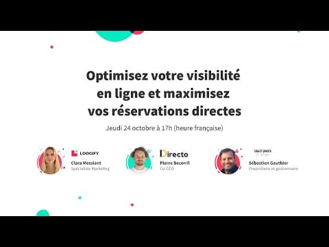 Webinaire Lodgify : visibilité en ligne et réservations directes (replay)
