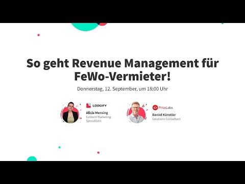 So geht Revenue Management - Lodgify Webinar mit Pricelabs