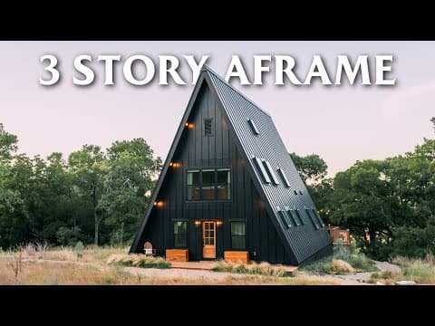Modern 3 Story Aframe Cabin on the Blanco River! // Gorgeous Airbnb Tour!