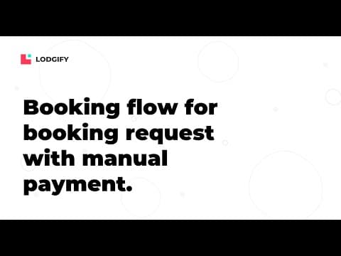 BOOKING & PAYMENT - Booking flow for booking request with manual payment