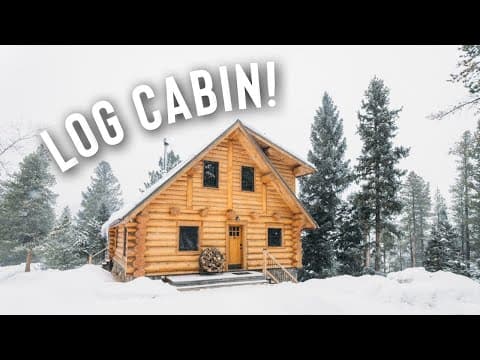 *SNOW STORM* LOG CABIN AIRBNB FULL TOUR! | IN THE MOUNTAINS!