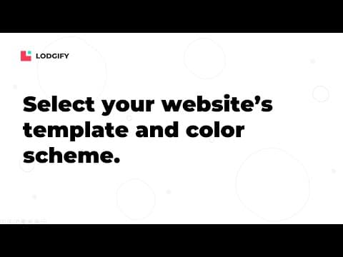 Website builder - Select a template and color scheme