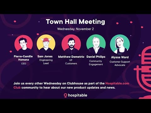 Hospitable Town Hall Meeting, November 2nd, 2022