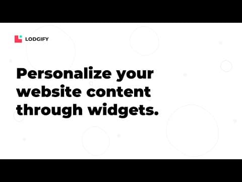 Website Builder - Personalize your website content through widgets