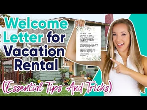Welcome Letter for Vacation Rentals