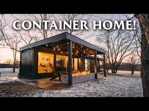 Tiny Shipping Container Home! // Scenic Orchard Airbnb Tiny House Tour!