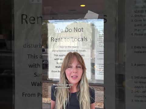 No Locals Allowed At Vacation Rental